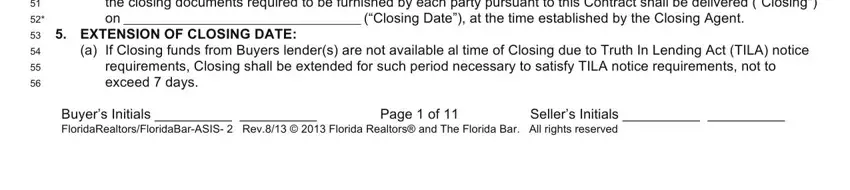 Filling out part 3 in florida farbar contract 2020 pdf