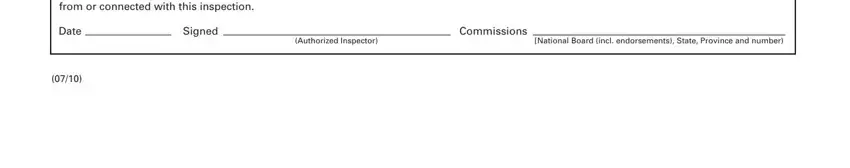 Authorized Inspector, Commissions, and Signed in CRN