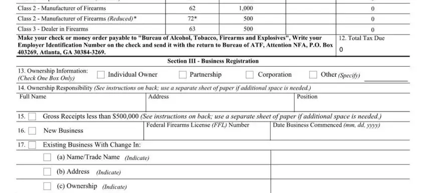 atf 5630 form writing process explained (portion 2)