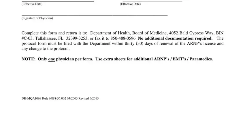 Guidelines on how to fill in board medicine protocol step 2