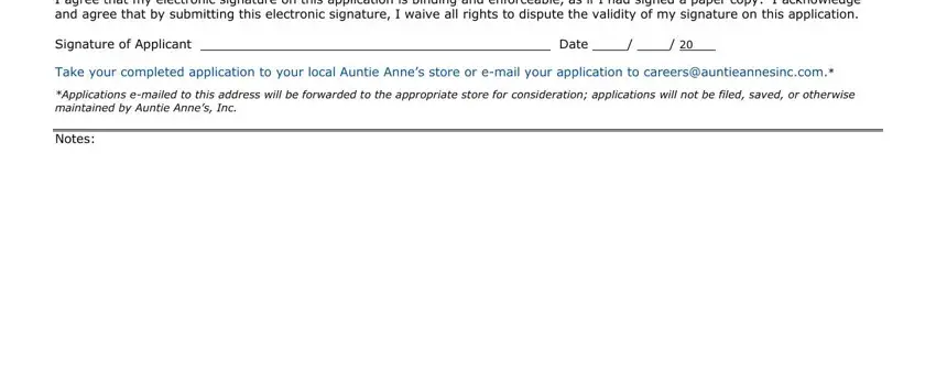 How you can complete auntie anns application portion 5
