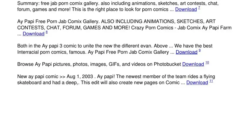 Guidelines on how to fill out ay papi comics portion 3