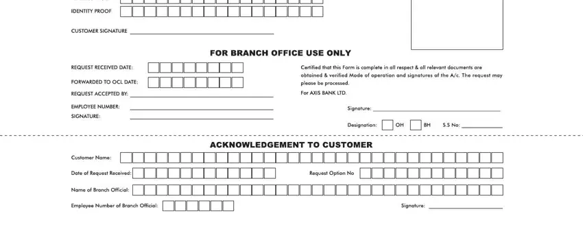 Filling in segment 3 in minor declaration form axis bank