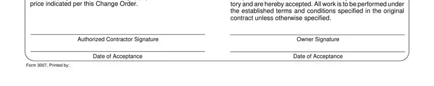 How to fill out contractor change order form pdf portion 3