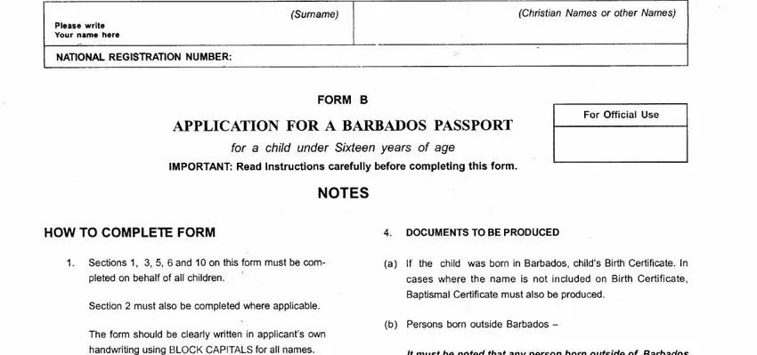 Learn how to complete apply online for barbados passport stage 1