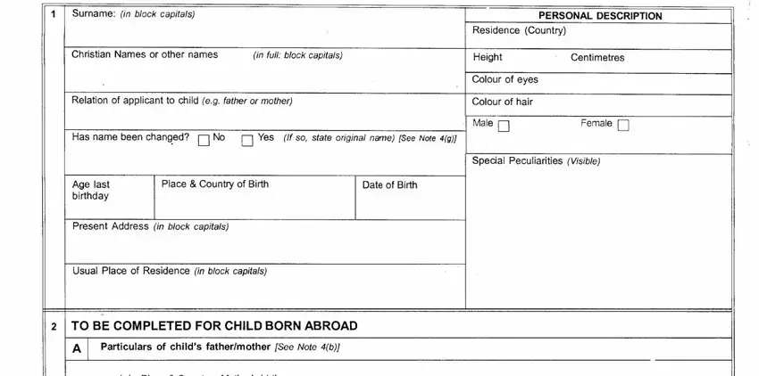 Filling out segment 3 in apply online for barbados passport