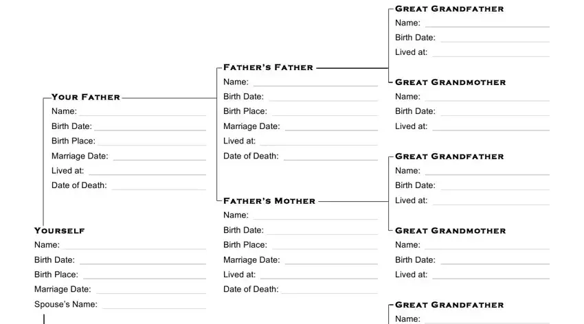The best ways to fill out family tree template stage 1