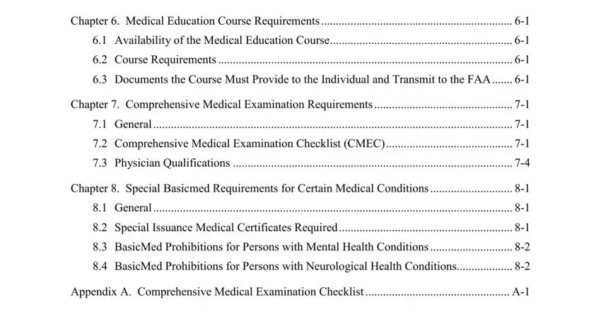  BasicMed Prohibitions for Persons,  Physician Qualifications  , and Appendix A Comprehensive Medical in basic med form