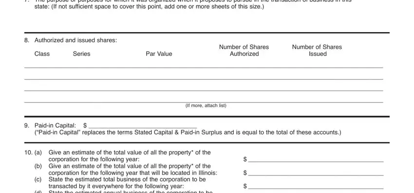 Step # 3 for filling in business illinois form search