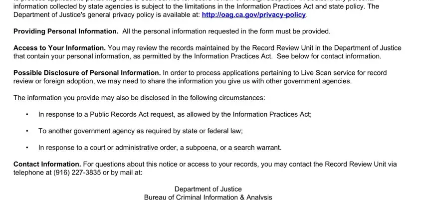 Collection and Use of Personal,  To another government agency as, and In response to a court or in bcia pdf