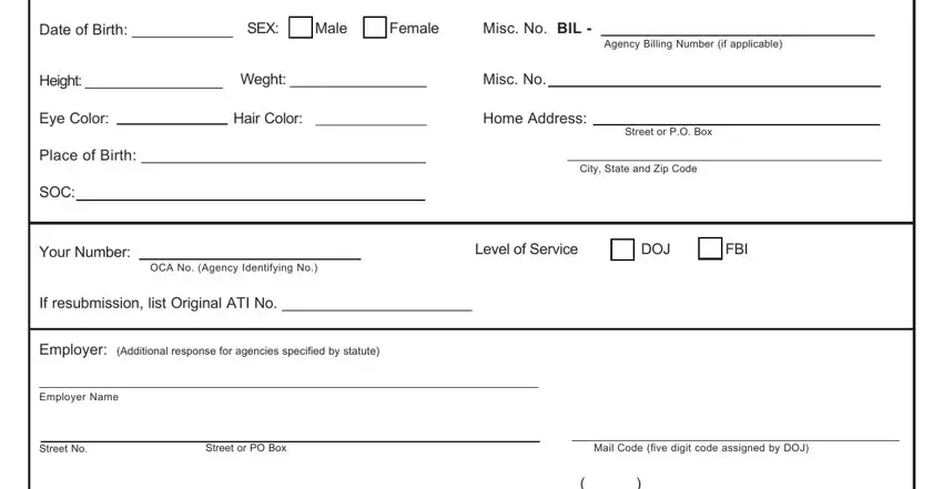 Filling out segment 2 of live application form