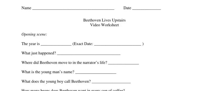 The best way to fill out beethoven lives upstairs 1992 video worksheet part 1