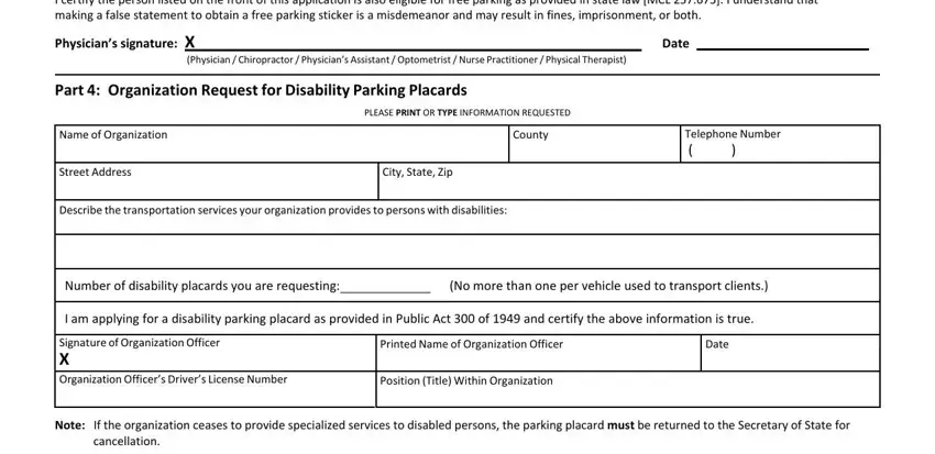 A way to prepare handicap parking permit application michigan step 3
