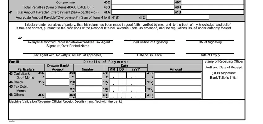 How to fill out 1701q form portion 3