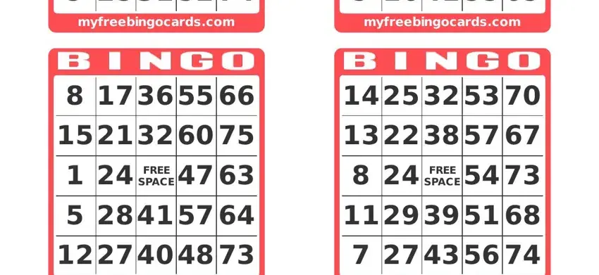 Bingo Cards Form ≡ Fill Out Printable PDF Forms Online