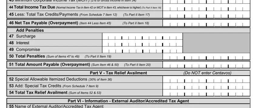 Part no. 5 in submitting bir form 1702q
