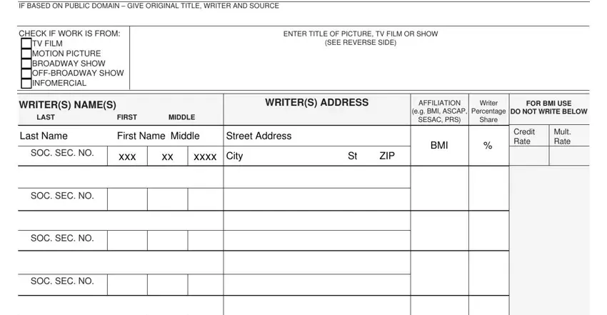 clearance form bmi writing process shown (stage 1)