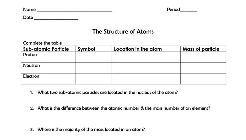 Filling in section 4 in bohr model practice problems answer key