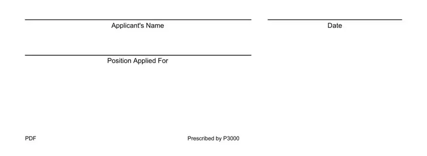 Prescribed by P, Applicants Name, and Date in Bp A0588 Form