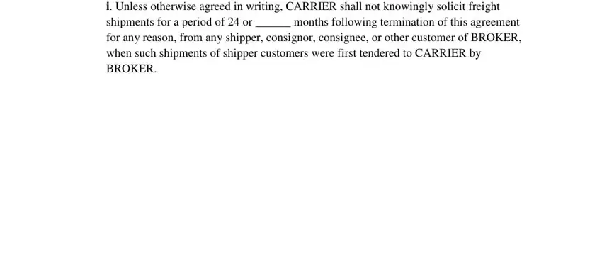 Part no. 3 of filling out broker carrier agreement template 2021