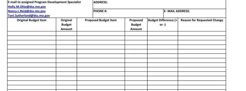 Part no. 1 in filling out sample budget worksheet for dss