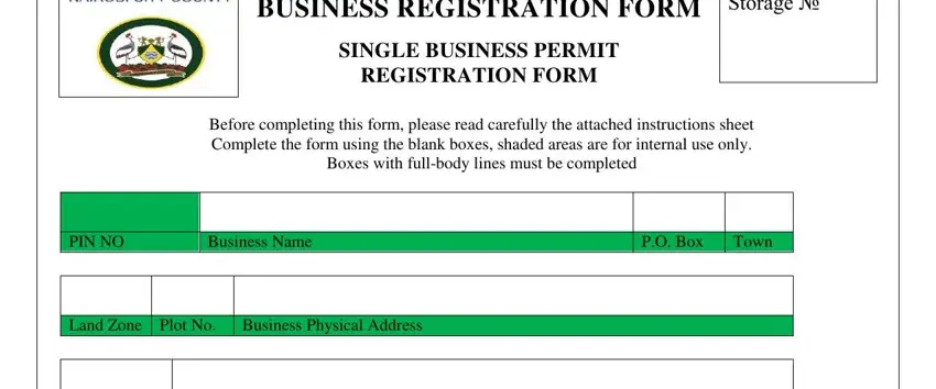 Filling out segment 1 of nairobi business permit 2021