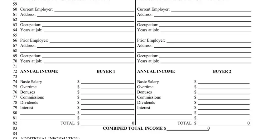 Writing part 3 in buyer's financial disclosure statement