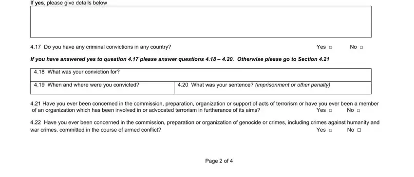 Stage number 4 in filling in british virgin islands visa application form