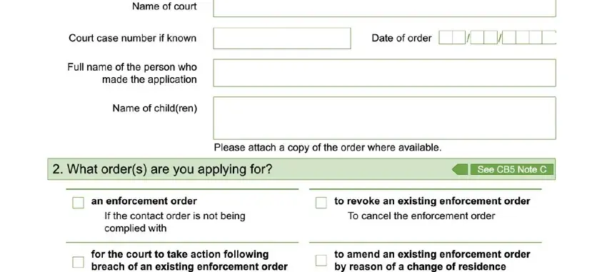 Step number 1 in filling out c79 form