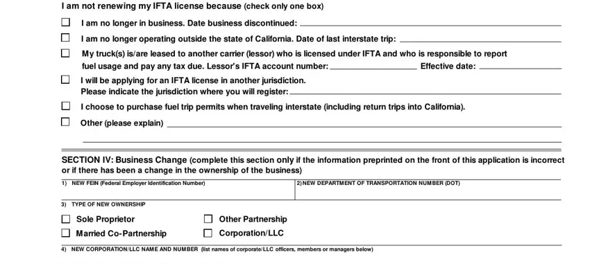 Learn how to fill in ifta application form stage 3