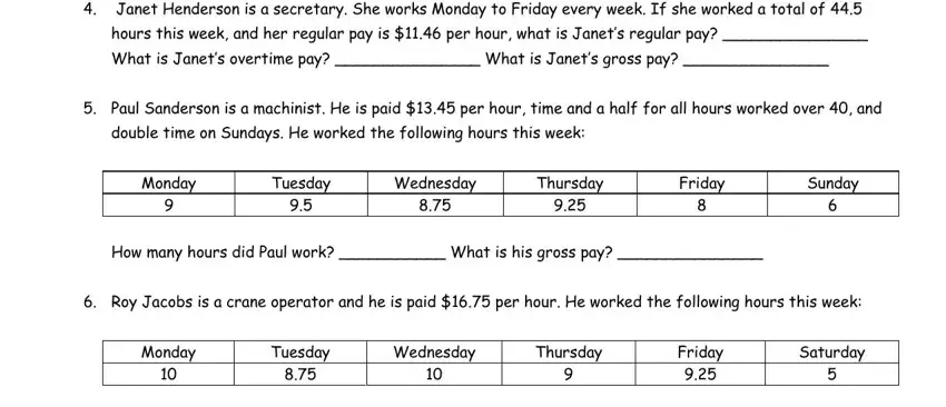 Calculating Salary Worksheet PDF Form FormsPal