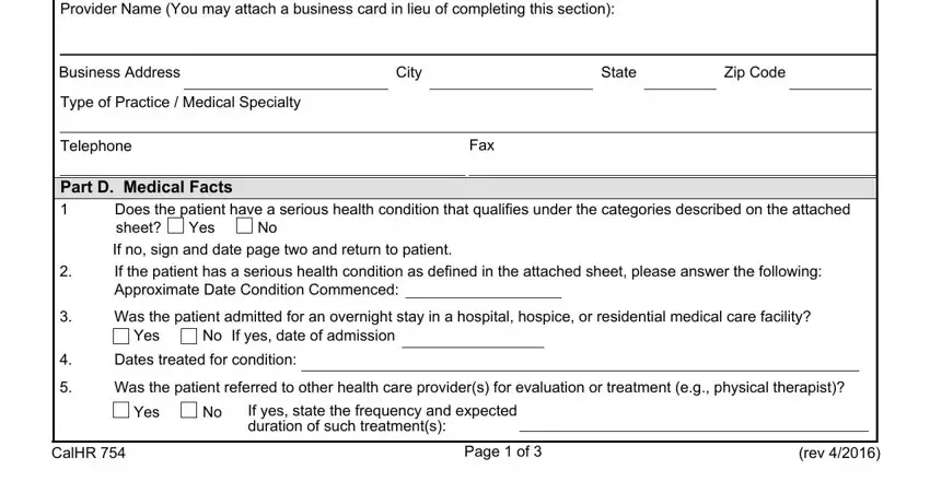 calhr health form conclusion process described (stage 2)