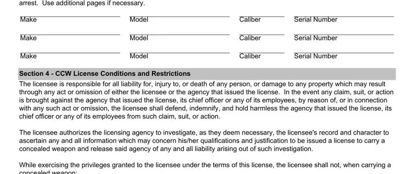 Part # 5 of filling out application ccw justice