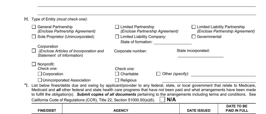 State incorporated , Corporation Unincorporated, and Nonprofit Check one in dhcs6207
