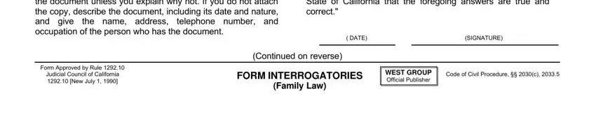 The right way to fill in California Form 1292 10 part 2