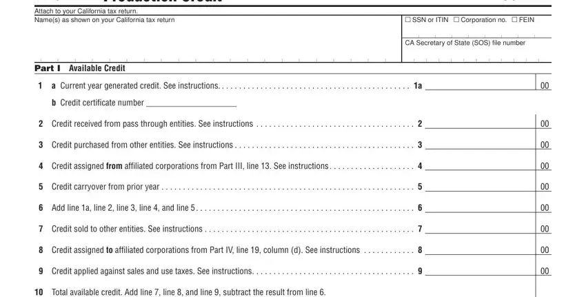 A way to fill out California Form 3541 stage 1