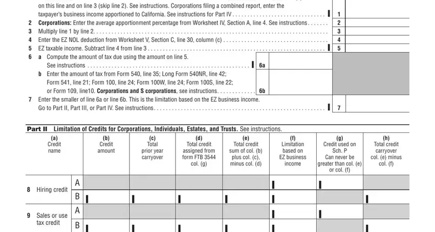 Tips to fill out California Form 3805Z stage 3