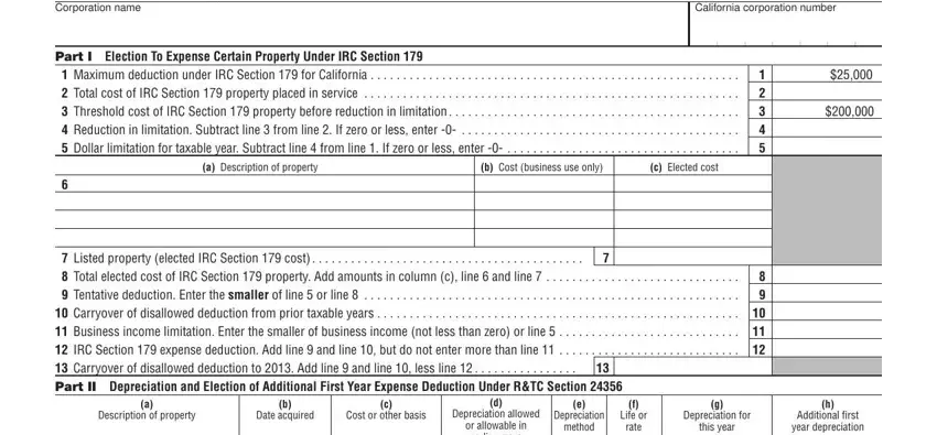 California Form 3885 writing process outlined (portion 1)