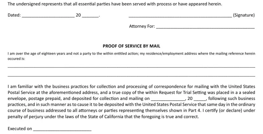 I am familiar with the business, Dated     Signature, and PROOF OF SERVICE BY MAIL in fam 014 california
