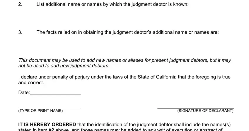 Stage # 2 in filling in los angeles affidavit identity