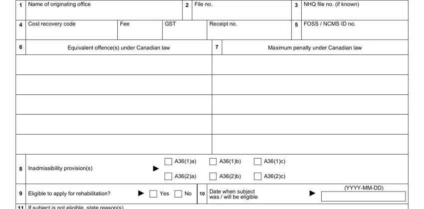 Filling in section 5 in form canada imm 1444 fill online