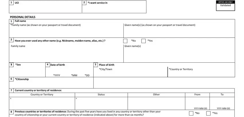 Part number 1 of filling out canada work visa application form pdf