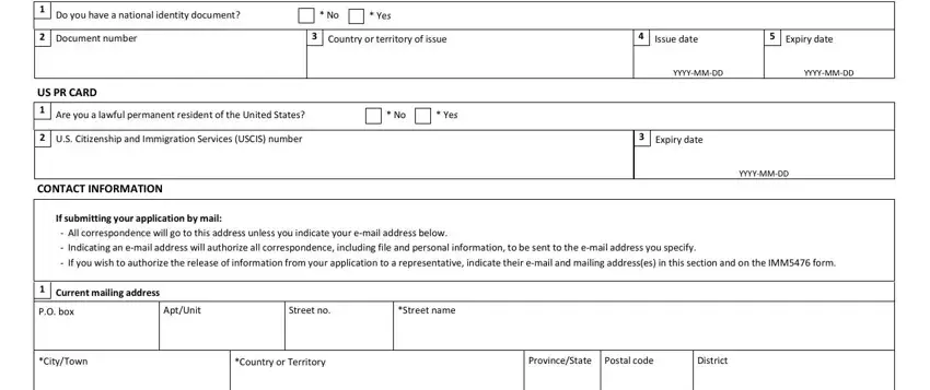 Step no. 4 in filling out canada work visa application form pdf