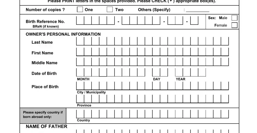 Stage # 1 of submitting cenomar form 2021