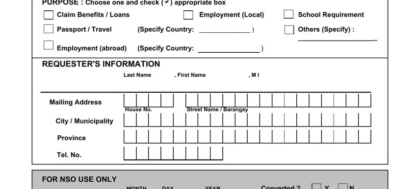 Others Specify, Claim Benefits  Loans, and Last Name  First Name inside cenomar form 2021