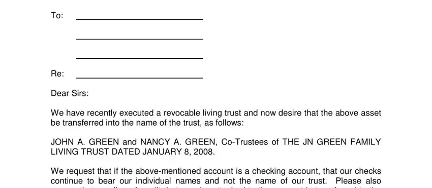 Part # 3 for filling out certification of trust arizona template