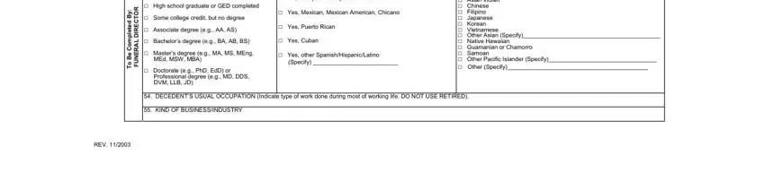 cid No not SpanishHispanicLatino, REV, and DECEDENTS EDUCATIONCheck the box in can certificate death form
