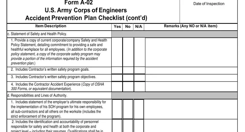 Part number 3 of submitting usace accident prevention plan template