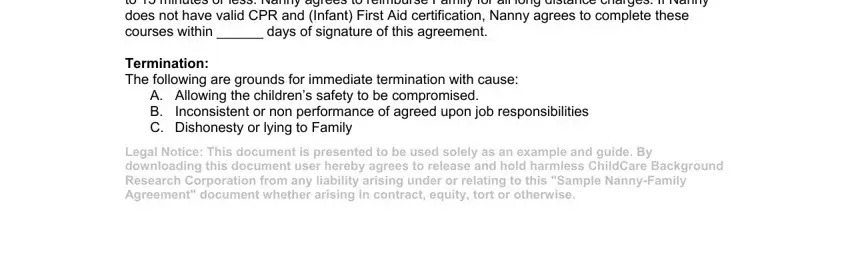 Inconsistent or non performance of, VacationSick PayHolidays Nanny, and Legal Notice This document is inside z contract