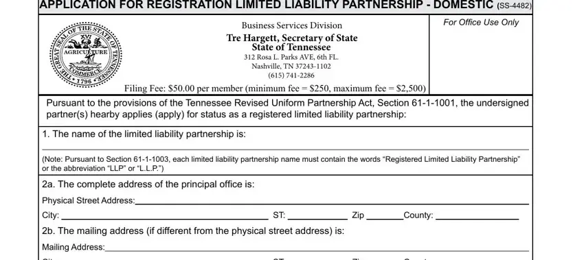 Best ways to complete tennessee application liability online portion 1